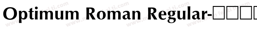 Optimum Roman Regular字体转换